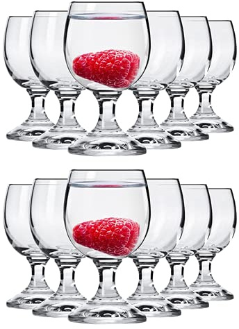 Alcohol Cage Likörgläser 40 ml - 12 Stück Set - Shot Gläser für Vodka, Tequila, Gin, Bourbon, Rum, Whisky - Mit Füßen - Spülmaschinenfest - Kristallglas Hohe Qualität
