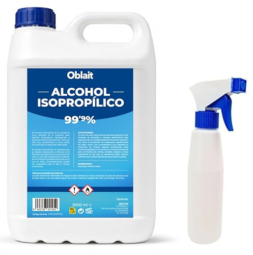 Isopropylalkohol 99,9% Rein 5L + Nachfüllbare Sprayflasche 250 ml | Isopropanol | Reinigung von Elektronischen Komponenten und Oberflächen