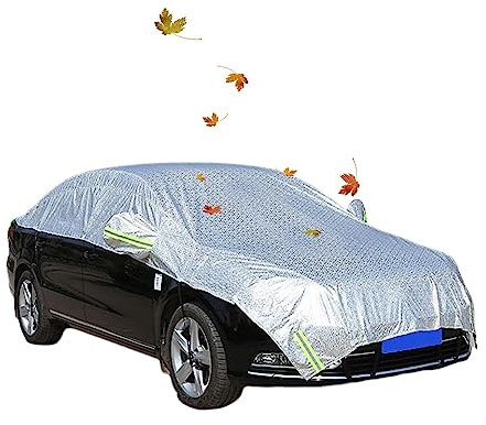 Waterproof Half Car Cover, Anti UV Windproof Car Cover,All Weather Windproof Snowproof UV Protection Outdoor Indoor Car Cover Cover For SUVs, Sedans, And Hatchbacks
