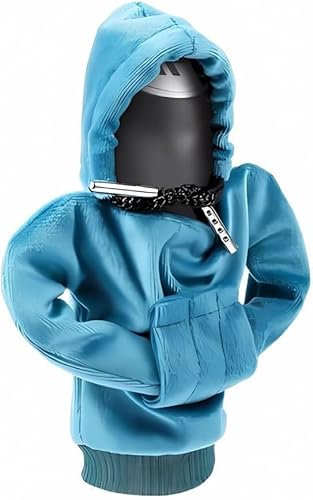 König Design Schalthebel Schaltknauf Hoodie, Auto Schaltknauf Abdeckung, Kleiner Hoodie für Gangschaltung, Lustige Hoodies Auto Schalthebel Innenraum Dekoration (Blau)
