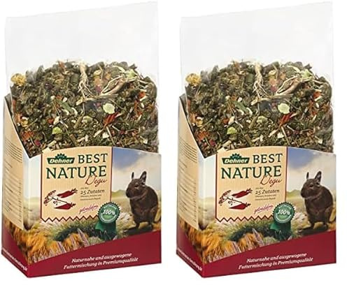 Dehner Best Nature Nagerfutter Adult, Degufutter, 2 kg (Packung mit 2)