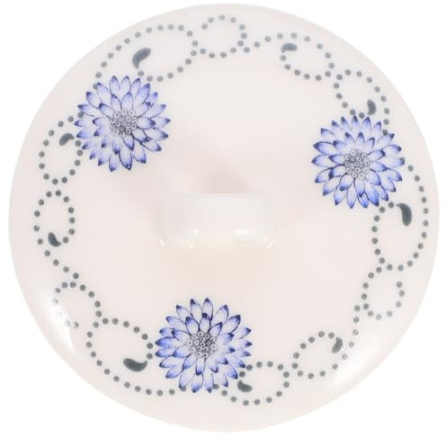 ULTECHNOVO Tapa de Cerámica para Taza de Té Beige que Previene Fugas y Es Fácil de Colocar, Accesorio Adecuado para Mantener el Aroma Temperatura del Té