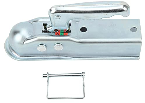 Acoplador Remolque Lengua Recta, Acero Forjado Galvanizado, 50mm Boca Bola, Capacidad 3500 LB - Conexión Segura y Resistente para Tubo Cuadrado 50mm, Uso Fácil y Duradero