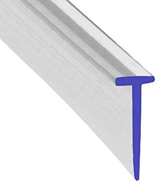 Soft Clear Flexible Rubber T Shower Seal | for Bi Folding Doors | Fits Into 6mm Channel | BIF024 (2 Metres)
