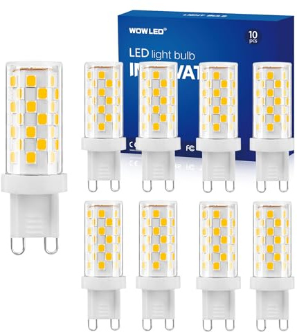 WOWLED G9 Lampadine LED Dimmerabili, 5W Bianco Caldo 320LM 3000K, per Illuminazione Domestica Lampadari, AC220V-240V