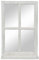Posiwio Fenêtre décorative avec Plateau et Miroir Style Maison de Campagne Bois Blanc 40 x 14 x 62 cm