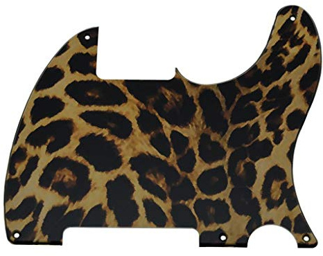 KAISH Schlagbrett für Gitarre, 5 Löcher, blanko, 3D-gedruckt, Kunststoff, für Fender Telecaster Esquire Leopard Stripe