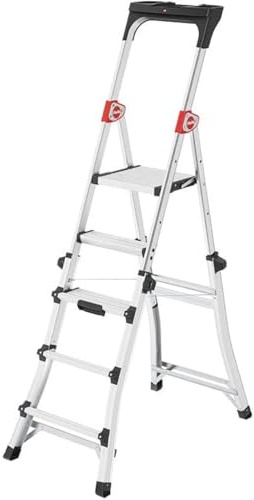 Escabeau Professionnel télescopique 3m adapté aux escaliers Hailo TL100