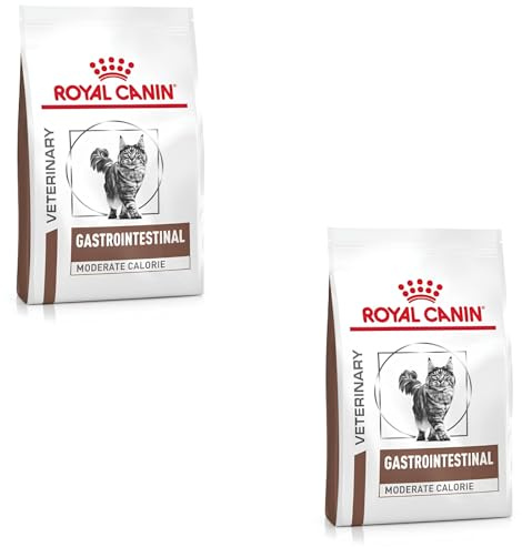 Royal Canin Veterinary Gastrointestinal Moderate Calorie | Confezione doppia | 2 x 400 g | Alimento dietetico completo per gatti | In caso di disturbi acuti dell'assorbimento intestinale