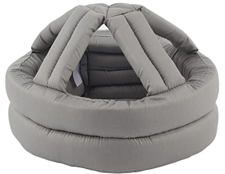 Casco di Sicurezza Per La Testa Dell'anziano Anti Caduta Cappello Protettivo Spesso E Morbido Cappello di Protezione Per La Testa Anticaduta Per Gli Anziani Regolabile Casco(grigio chiaro)