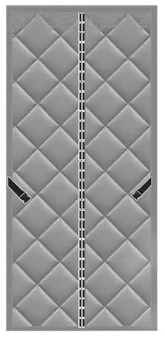 WHYATT Türvorhang, Magnetischer Wärmeisolierter Türvorhang, Strapazierfähiges Oxford-Tuch, Wärmeisolierter Türvorhang (Color : Gray, Size : 47.2x78.7in/120x200cm)