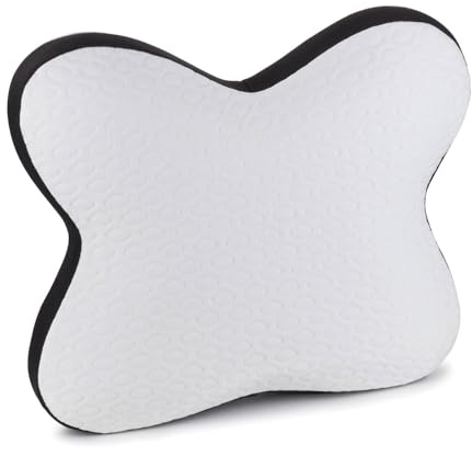 Vitapur Memosilver Butterfly Ergonomisches Kissen - Antimikrobielles Memory-Schaum mit Nacken- & Kopfstütze für Bauchschläfer