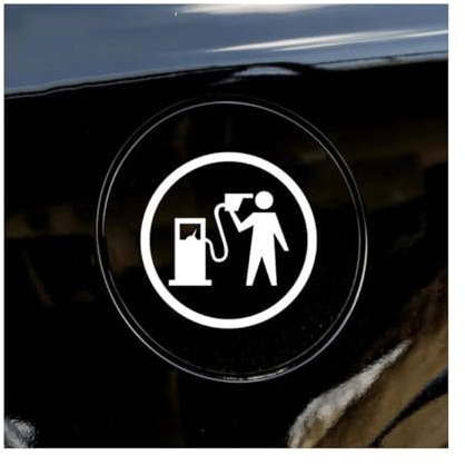 CGEAMDY 2 Stück Auto Tankdeckel Aufkleber, Tankdeckel-Aufkleber, Autoaufkleber Kraftstofftank Decor, Auto-Aufkleber Selbstklebende Auto-Dekoration Tankdeckel(Weiß)