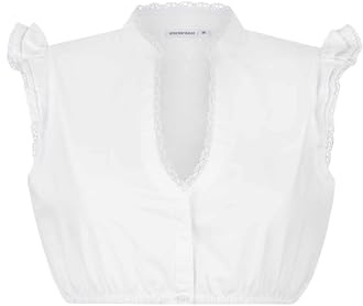 Stockerpoint Dirndlblus Fleur vit, Vit, 36