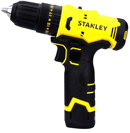 STANLEY Trapano avvitatore a percussione senza fili SCH10D1-IN (12 V), batteria 1 x 2 Ah, caricabatterie 1,5 A, luce LED, interruttore a grilletto variabile