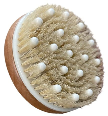 Spazzola Esfoliante Corpo – Setole Naturali, Massaggio a Secco, Stimolazione Circolatoria, Rimozione Cellule Morte – Cura Pelle e Benessere