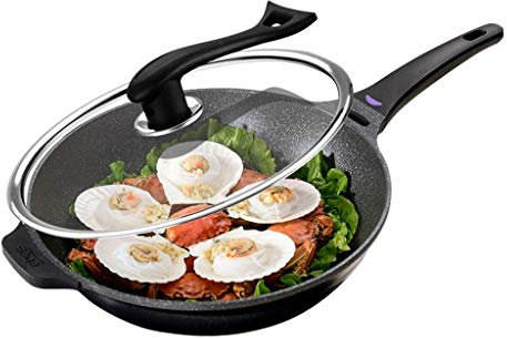 CHCWR Olla, sartén de Cocina de Cocina con Tapa, sartén recubierta para sartén doméstico