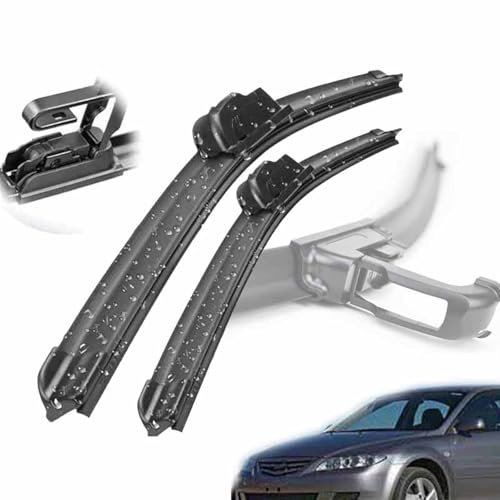 NKLDDE Front Wiper Blades For Mazda 6 GG1 MK1 2002 2003 2004 2005 2006 2007 2008 Windshield Windscreen Clean Window Car Rain Brushes 22+18