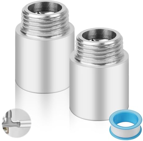 2 Stück Hahnverlängerung 1/2-Zoll 30mm Edelstahl Verlängerung Fitting