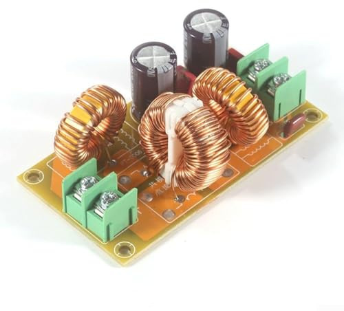 Zilimontt Fuente de alimentación CC LC módulo de filtro 10A/20A 50V para supresión de interferencias electromagnéticas EMI, placa de circuito FR4 con modo común y filtro secundario para (4 A)