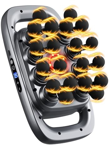 Namouk Pistolet de Massage Électrique, 20 Têtes, 30 Niveaux de Vitesse, 4 Modes, pour Jambes, Bras et Taille, Noir