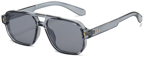 JCTAIFOO Mode Quadratisch Sonnenbrille, Vintage Retro Rechteck Sonnenbrille für Damen Herren, Trendige UV400 Brille