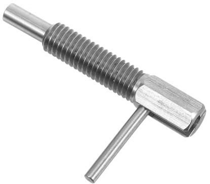BETOOKY Spring Loaded Index Plunger M8x1.25 Stainless Steel Retractable Locking Pin with L Handle for Mechanical Equipment and Industrial Production