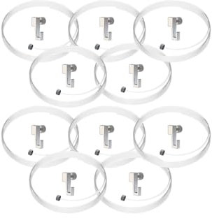 Arti Teq – Juego de 10 kits de fijación de cable perlon deslizante y gancho deslizante, mini gancho: carga 4 kg – Artiteq – transparente