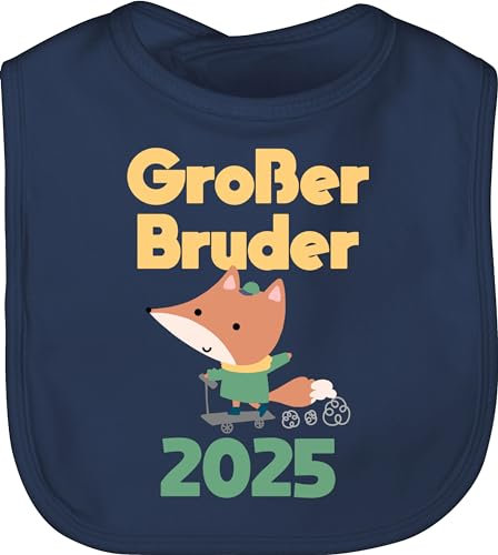 Shirtracer Baby Lätzchen - Großer Bruder Fuchs 2026 - Unisize - Navy Blau - grosser geschenk brother bro laetzchen große brüder latz bruder big für großen grossen grosse werde größeren ich