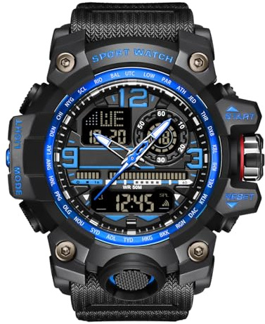 RORIOS Relojes Mujer Hombre Digital Unisex Reloj Militares Deportivo Relojes de Pulsera Multifuncional Impermeable Reloj para Hombre Mujer