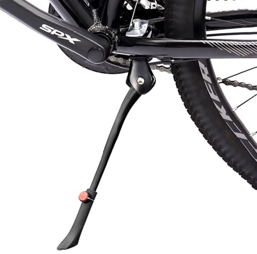 Fahrradständer für Fahrräder mit Zentralem Loch, 24/26/28 Zoll Höheverstellbar Fahrrad Ständer, bis 35 kg Traglast, rutschfest Seitenständer Fahrrad für Mountainbike, ebike, bodenparker, Rennrad