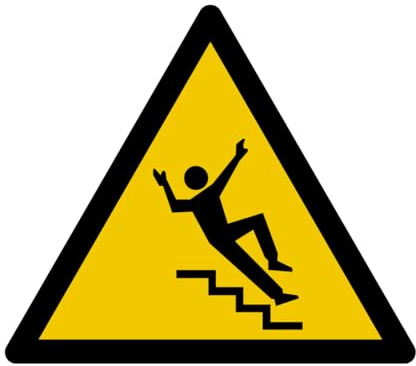 W189 - Sturzgefahr - Warnschild - Maße wählbar - Norm ISO 7010
