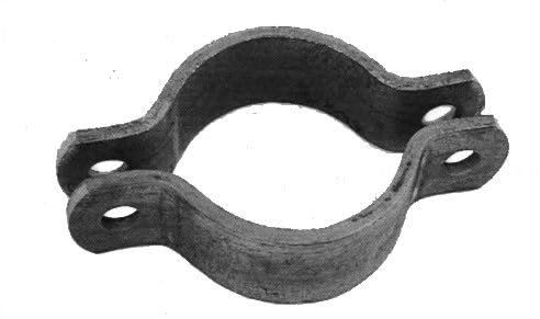 Gerlach Rohrschellen nach DIN 3567 Form A mit Spannmaß 108 mm - 1 Set mit 2 Stück schwarze Ausführung, formstabil durch Kaltverformung, abgerundete Enden, ohne Schrauben