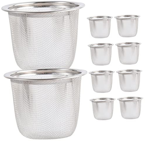 FELTECHELECTR 10piezas Filtros De Té Para Té Suelto De Malla Fina Acero Inoxidable Resistente Ligero Práctico Uso Doméstico