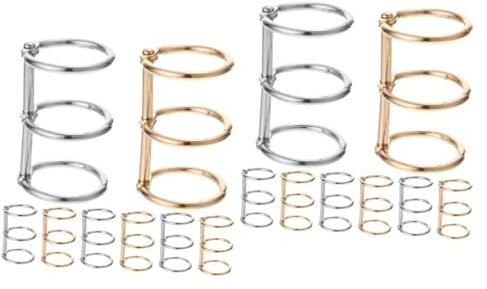 Operitacx 16stücke Metall Binder Praktische Lose Für Scrapbooking Projekte Handbücher Gold Und Silber Für Schüler Und Lehrer