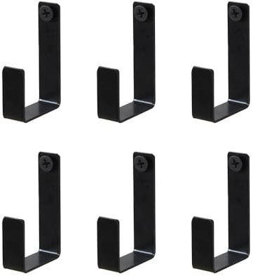 Home Deluxe Kleiderhaken für Akustikpaneel RASTO - 6er Set I Kleiderhaken Wandpaneel, Kleiderhaken Edelstahl, Kleiderhaken für Akustikpaneel