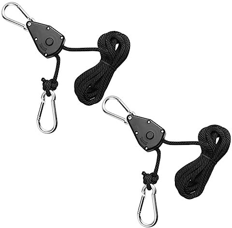 Kisangel Lot De 2 Cordes Robustes Suspendre Pour Lampes De Culture, Réglables En Hauteur, Alliage De Zinc Et Nylon, Adaptées à L’éclairage Horticole Intérieur, Système De Levage Pratique Et Fiable