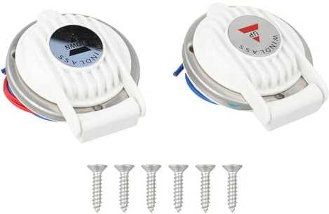 Wodsty Coppia di interruttori a pedale per salpa ancora marina per verricelli elettrici da 12 V/24 V CC, con copertura di sicurezza e costruzione in plastica composita, per tutti i modelli di