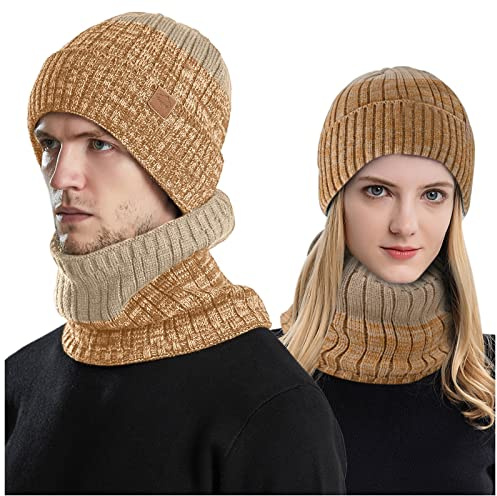 Trapper hatt – huva för vuxna stickade och vindtäta hattar vinterstickade mössor för män varma coif-hattar roliga barnmössor, kaki, one size