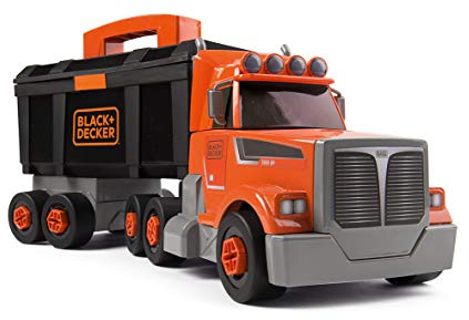 Smoby - Black & Decker Truck & Toolbox Play Set - Includes screws, nuts, wheels, screwdriver, spanner and 60 accessories