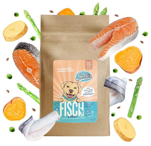 Sollis Trockenfutter Light Hund | Getreidefrei | Zuckerfrei | Fisch | Trockenfutter für ausgewachsene Hunde | 2kg