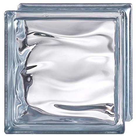 Bloque de vidrio Bormioli Rocco Agua Reflejos Indigo | cm 19x19x8 | Unidad de venta 1 caja de 6 pzas