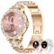 GADIXY Smart Watch for Women with Diamonds (Answer/Make Call),1.32''Full Touch Screen Smartwatch Android Phones,Fitness Tracker Heart Rate/Blood Oxygen/Sleep Monitor,AI Voice 3 Bling Straps
