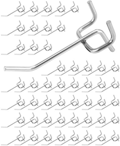 QWORK® 50X ganci per pannello forato portautensili, ganci da parete per attrezzi per espositori di vendita (7 cm)