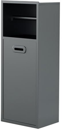 HJLKDYM Poubelle D'alcôve Salle Bain en Acier Inoxydable, Armoire Rangement Brosse Toilette, Boîte À Tiroirs, Support Rangement Intégré, Alcôve Salle Douche(Grey,50x20cm)