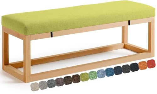 UWOBTN Bankauflage Outdoor, 100x50/120x40/150x50/120x50 Sitzkissen Bank Mit Abnehmbarem Bezug, Sitzpolster Waschbare, rutschfest Gartenbank Auflage, Sitzauflage Bank Esszimmer(J,100x45x3cm)