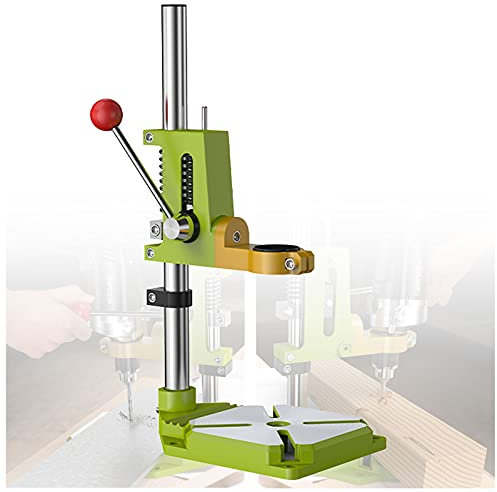 Bench Drill Press Stand,Benchtop Drill Press Stand with Vice - Adjustable Support Stand for Drilling or Cutting, 90° Rotating Pillar Drill Stand Jaw - Clamp Range 38-43mm - Easy DIY Assistan