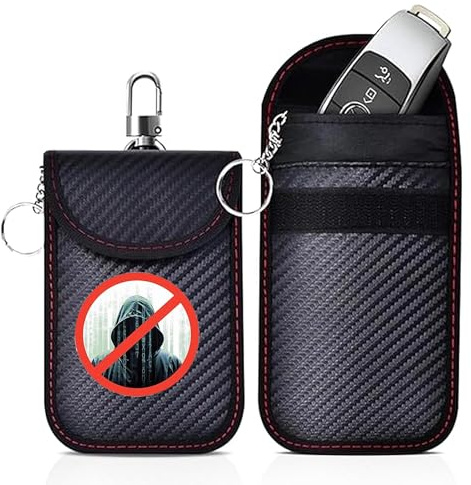 Trizek RFID Blocking Faraday Pouch for Car Keys – Signal Blocker Keyless Entry Pouch, Anti-Theft RFID Car Key Box, Faraday Bag and Pouch for Car Key Protection