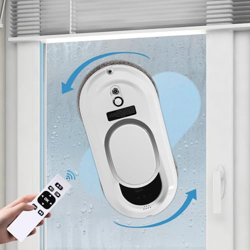 Fensterputzroboter mit 2800Pa Saugkraft, Automatischer Glasreiniger mit Fernbedienung, Elektrischer Fensterreiniger mit Fernbedienung, Intelligenter Fenstersauger für Innen/Außen Hochhausfenster