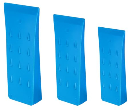 QUARKZMAN Plast fällkil, 3 stycken ABS-plast, skogskil 150/200/250 mm, spaltkil för trä, plastkilar, fällkilar för slagskruvdragare, fällkilar, träkilar, blå